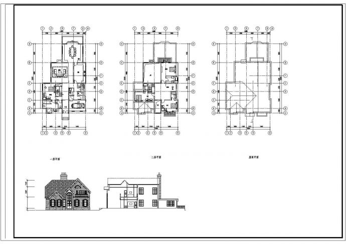 某四季华苑小区别墅CAD完整设计方案_图1
