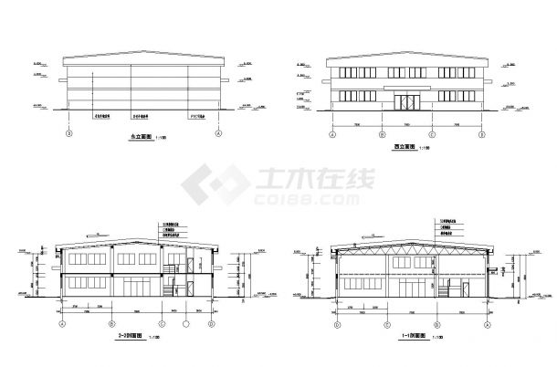 某厂房建筑CAD平面布置图-图二