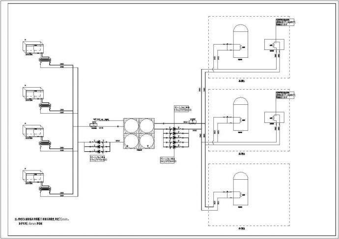 某地区工业空压机余热回收利用系统设计参考CAD图_图1