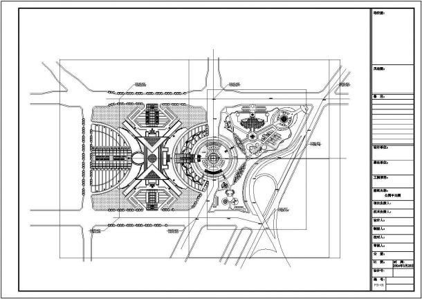 某大型科技公园CAD园林详细设计完整构造图-图一