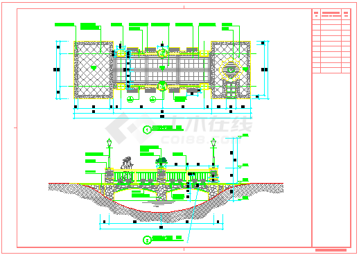 某欧式景桥CAD详细大样施工构造图纸 -图一