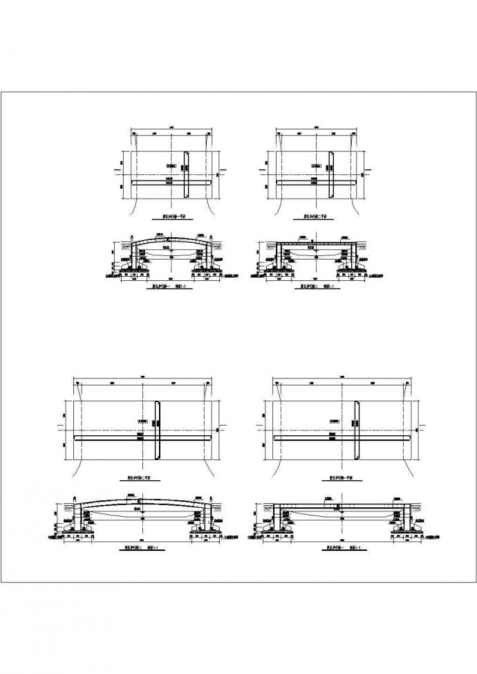 某步行桥CAD设计施工结构完整详图_图1