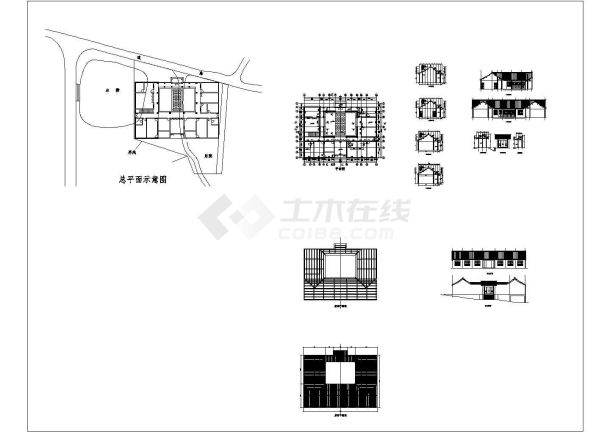 某北京四合院CAD完整构造设计图-图一