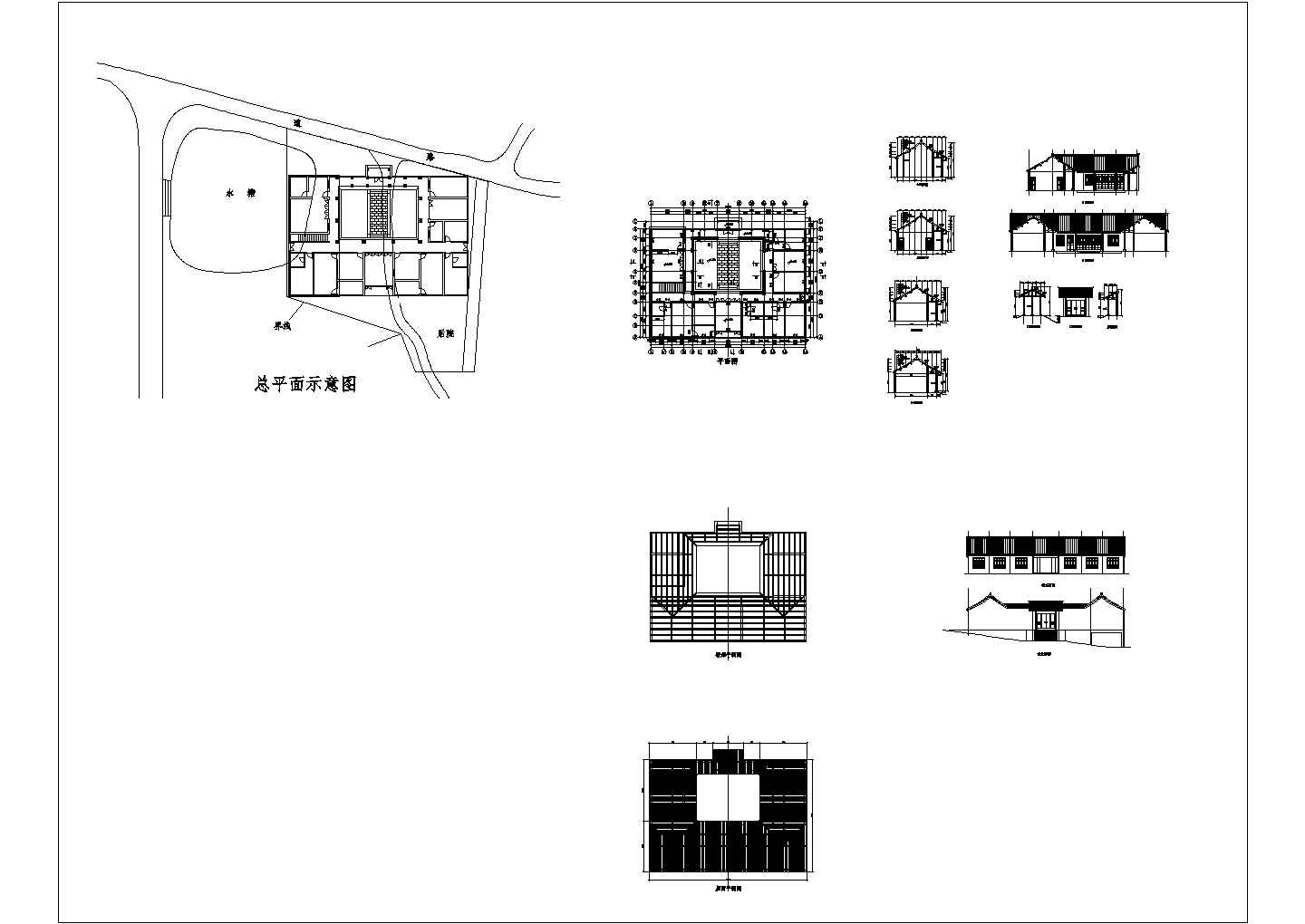 某北京四合院CAD完整构造设计图