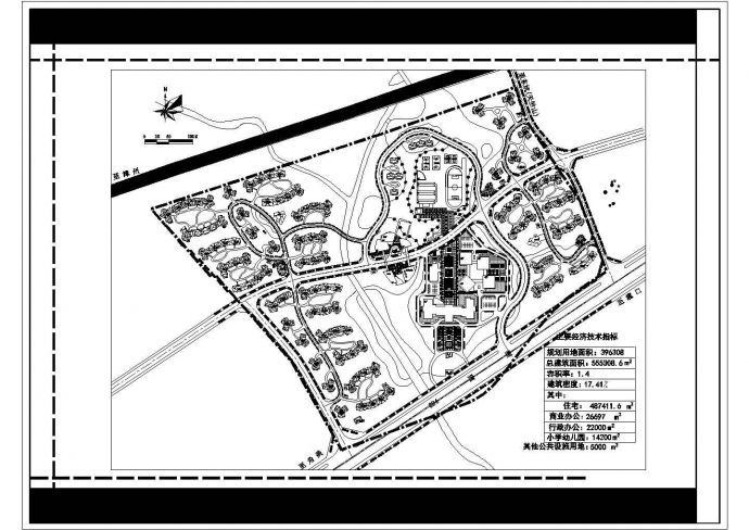 某行政中心规划设计CAD详细建筑施工总平面图_图1