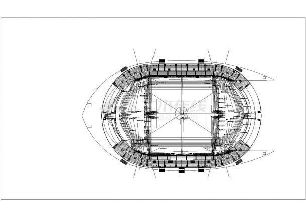 专业足球场照明设计平面图-图一