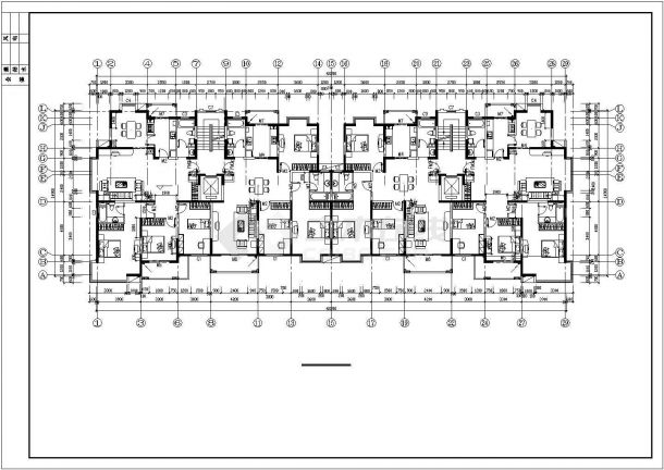 某小区的小高层建筑cad图纸-图一