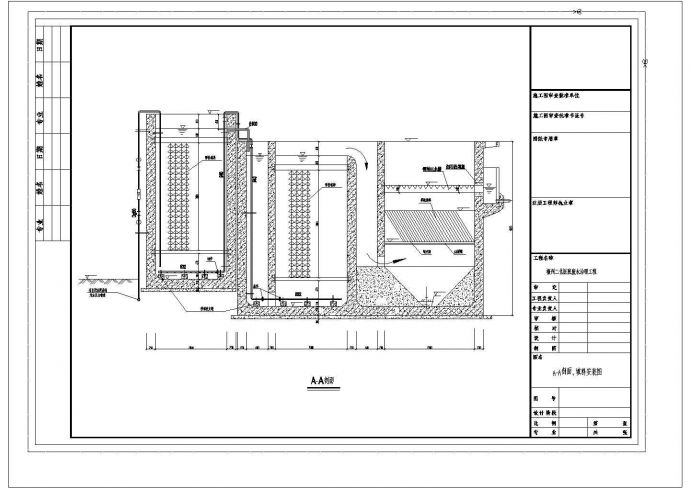 某地区医疗污水治理工程设计参考CAD图_图1