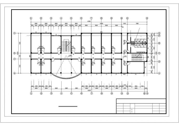 某单位办公楼建筑布置参考详图_图1