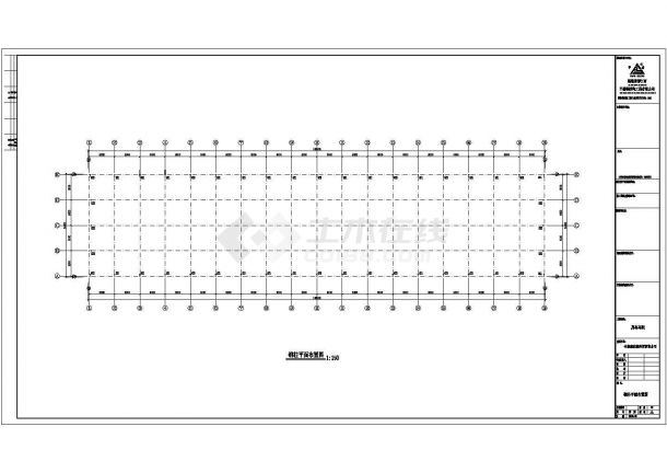 某公司单层全钢结构房车车间设计cad全套建筑施工图（含设计说明，含结构设计）-图一