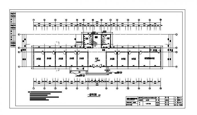 某三层砖混办公楼施工参考CAD详图_图1
