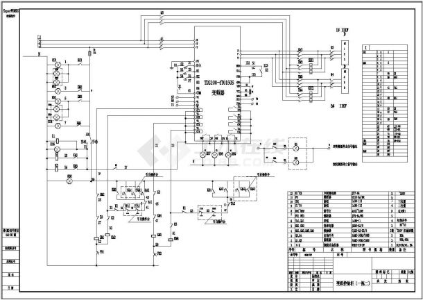 变频器一拖二设计图纸也叫一控二-图一