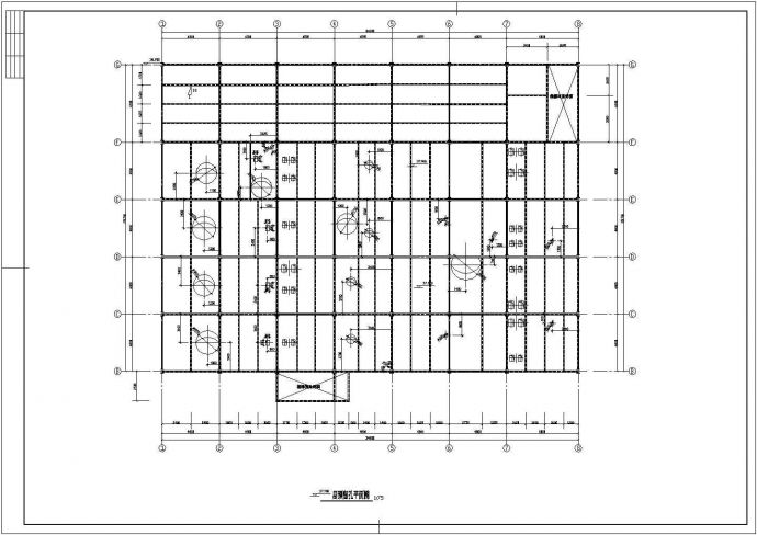 某地多层钢结构厂房结构CAD施工图(含设计说明）_图1