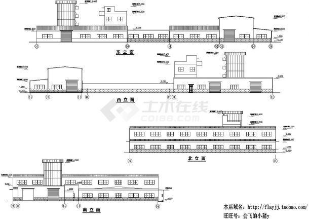 单层4790平米轻钢结构墙体材料公司厂房建筑设计CAD施工图-图一