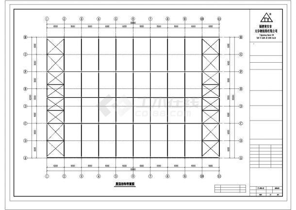 河南漯河某机械公司钢结构工程CAD图纸-图一