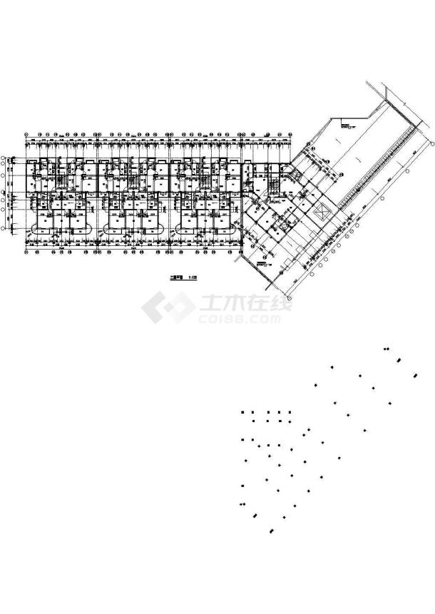 大连市某居住区5040平米6层砖混结构住宅楼全套建筑设计CAD图纸-图二