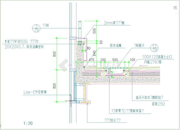 五套排水沟常用cad急流槽结构设计图纸-图二