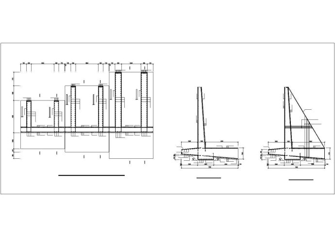 扶壁式钢筋混凝土挡土墙CAD设计图_图1