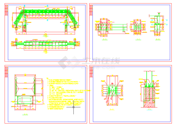 五套桥梁cad常用布置图构造图纸-图一