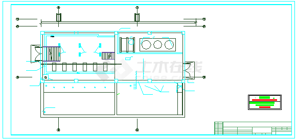 [黑龙江]铸造车间循环水泵房cad设计图纸-图二