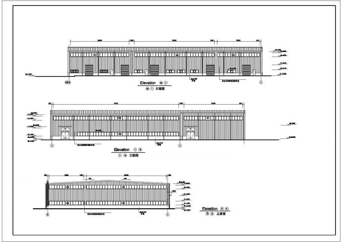 某单层轻钢结构生产厂房和装桶车间设计cad建施图（含设计说明）_图1