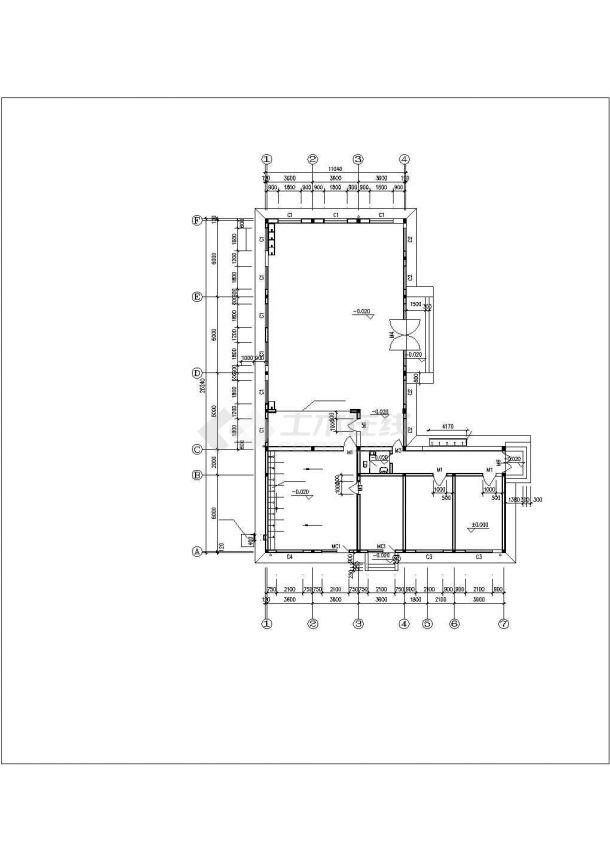  Design reference drawing of a small staff restaurant - Figure 1