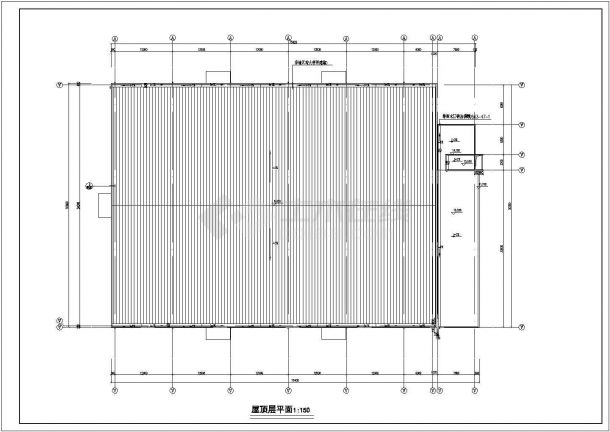 3层4463.92平米全钢结构机电公司厂房建筑施工图-图一