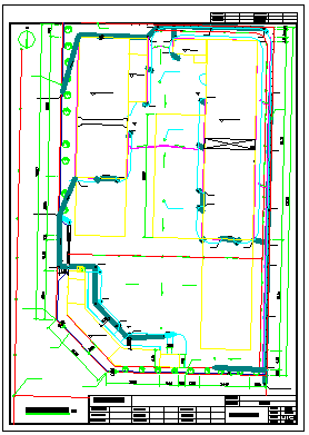四川某机电设备公司厂区给排水管平面cad设计图纸-图二
