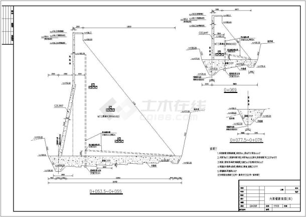 某浆砌石大坝技术设计cad全套施工图-图二