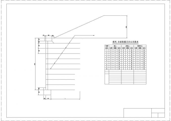 加筋挡土墙工程图 04H＝5米B1型断面图CAD版_图1