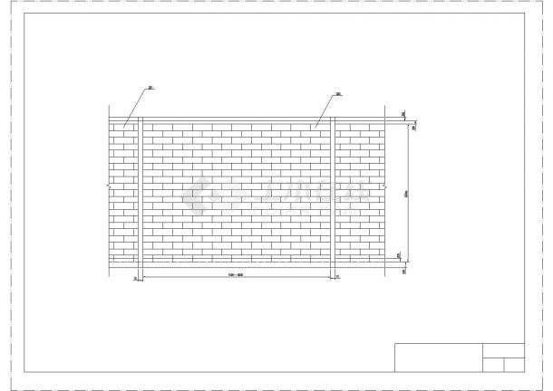 加筋挡土墙工程图集CAD版 立面图（矩形板）-图一