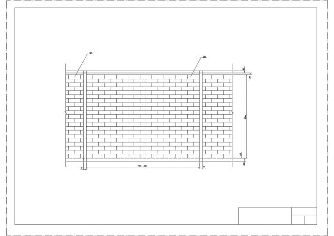 加筋挡土墙工程图集CAD版 立面图（矩形板）_图1