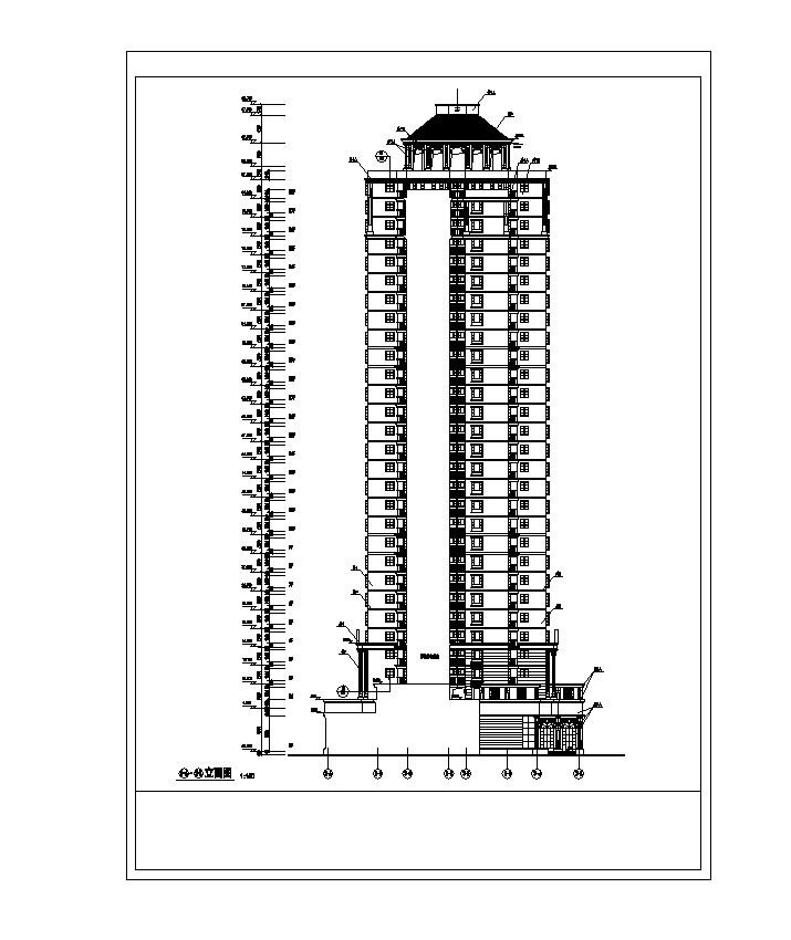 某高层大楼CAD平面施工图