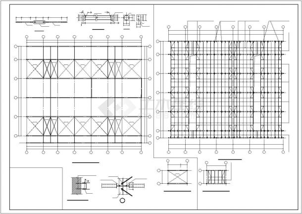 某地汽车展厅4S店钢结构cad图，含设计说明-图一