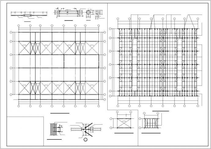 某地汽车展厅4S店钢结构cad图，含设计说明_图1