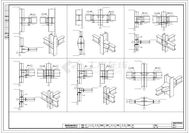 某电机公司两层框架钢结构设计图，含设计说明-图二