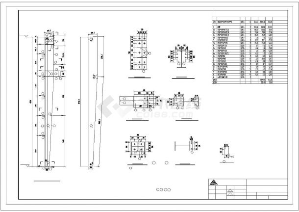 某公司机械钢结构工程设计CAD图-图一