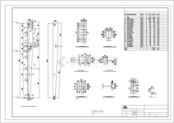 某公司机械钢结构工程设计CAD图-图二