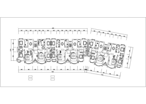 杭州市某小区6层砖混住宅楼建筑设计CAD图纸（含架空层/每层780平米）-图二