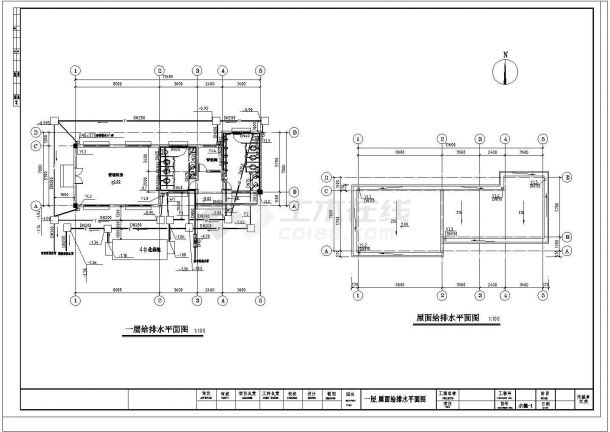 【南通】某多层住宅楼全套建筑施工设计cad图纸(含 给排水系统图及图例、说明)-图二