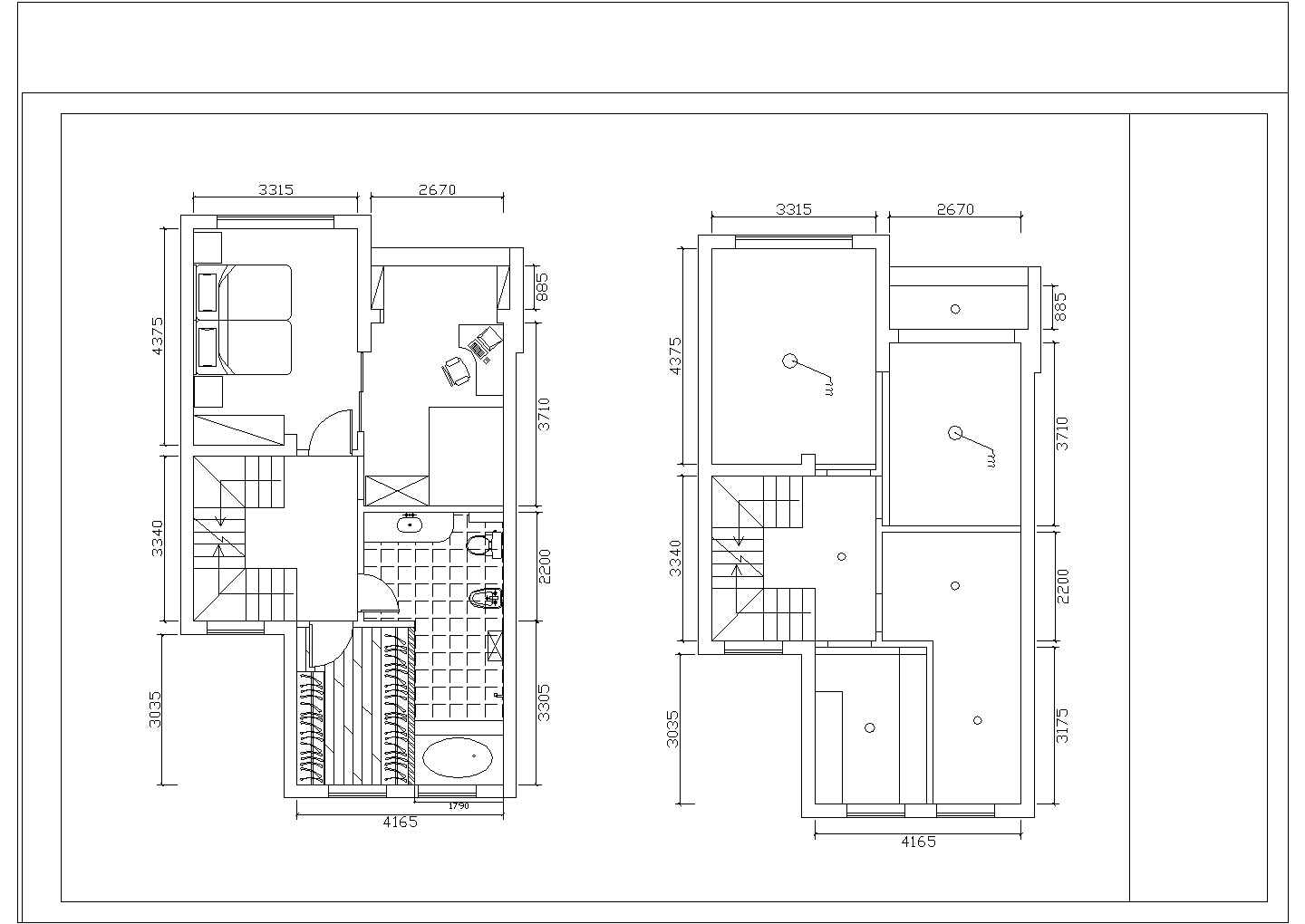 某市郊中式高级别墅装修方案设计施工CAD图纸