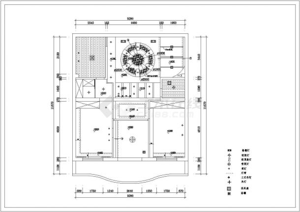 某地区春江苑别墅装饰设计施工CAD图纸-图二