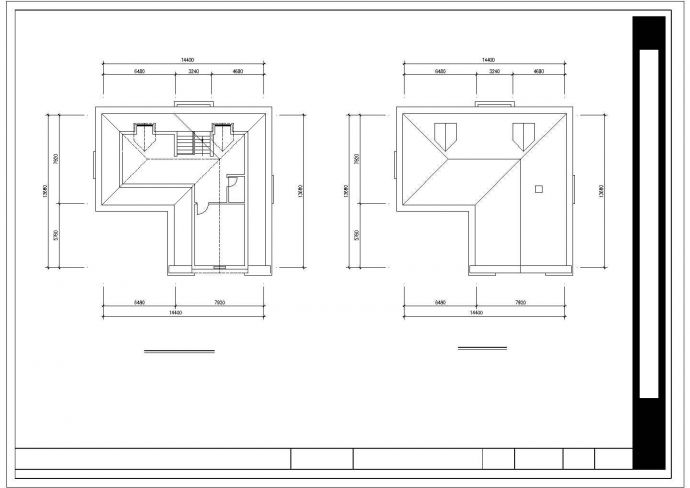 某地区单体多层别墅建筑设计施工CAD图纸_图1