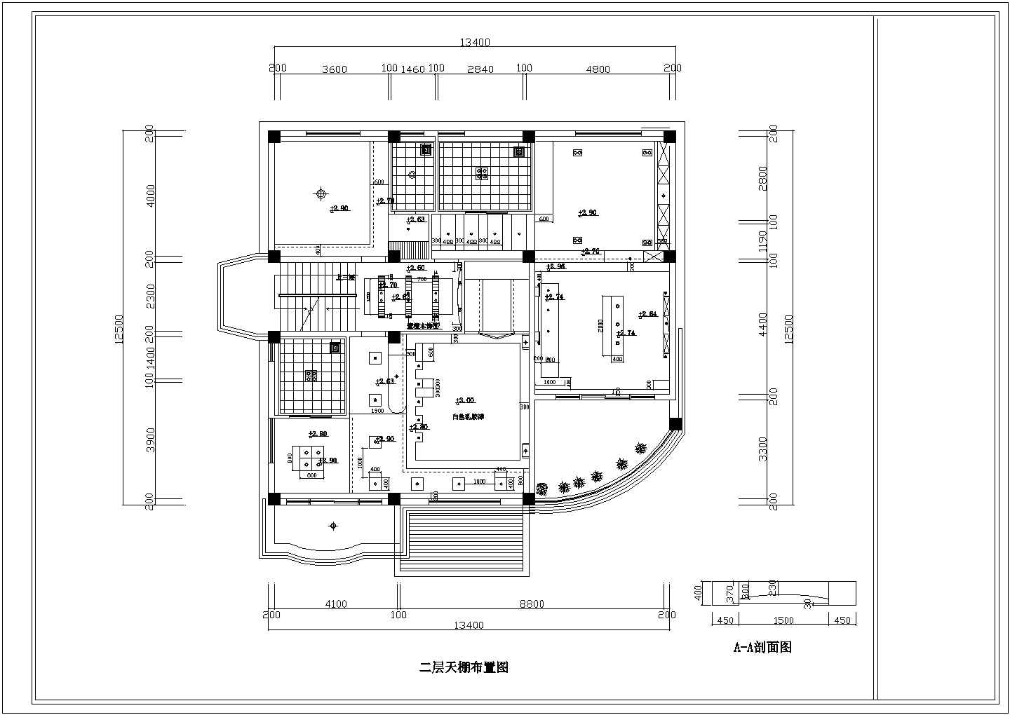 某地区凤凰山庄别墅建筑方案设计施工CAD图纸