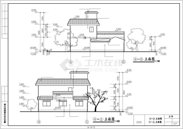 某地区新农村建设农民住宅建筑全套方案设计施工CAD图纸-图二