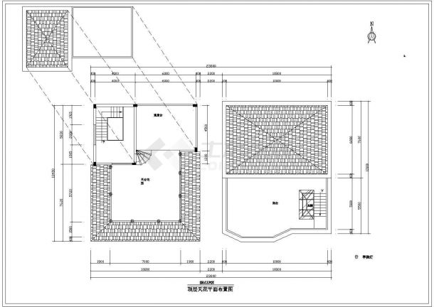 某地区海景花园别墅建筑装修方案设计施工CAD图纸-图一