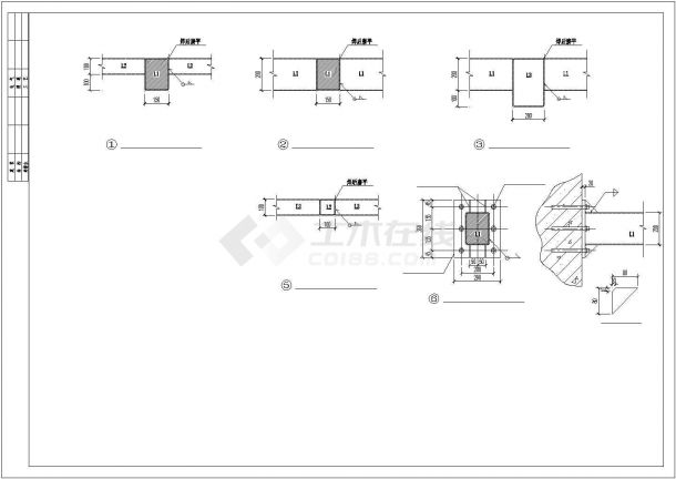 某类型钢结构雨蓬及连廊设计参考结构图-图一