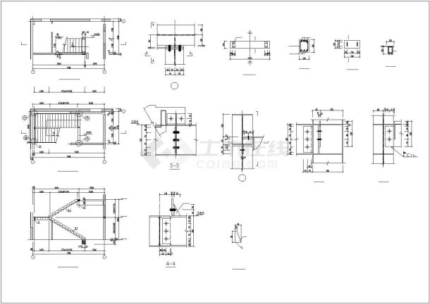 经典钢结构楼梯节点设计参考图-图一