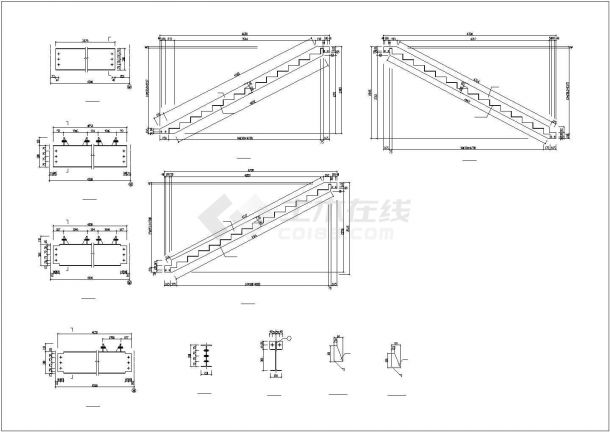 经典钢结构楼梯节点设计参考图-图二