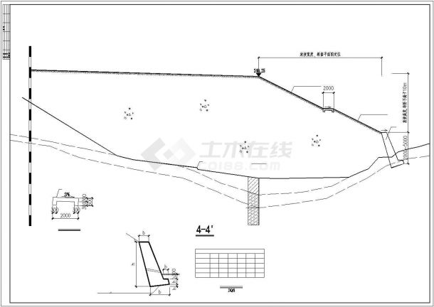 某挡土墙护坡结构施工图设计（CAD、5张）-图一